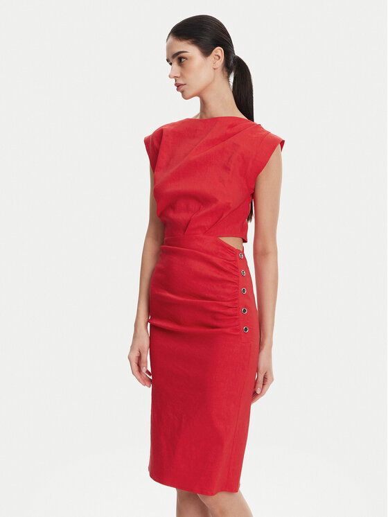 PINKO PINKO Koktélruha 104955 A0IM Piros Regular Fit