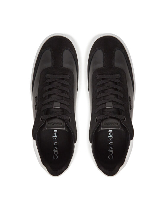 Calvin Klein Calvin Klein Sneakersy Cupsole Lace Up - Lth Sue Mix HW0HW02435 Czarny