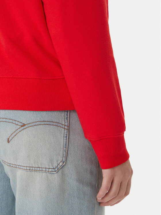Tommy Hilfiger Tommy Hilfiger Mikina Logo Embroidery WW0WW48724 Červená Relaxed Fit