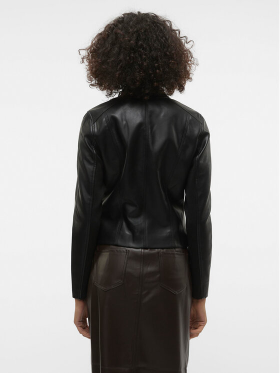Vero Moda Vero Moda Bunda z imitace kůže Riley 10302441 Černá Slim Fit