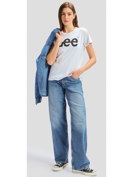 Lee Lee Jeansy Rider Loose Niebieski Loose Fit