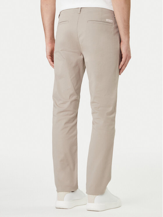 Calvin Klein Jeans Calvin Klein Jeans Bavlnené nohavice LV04RF618G Béžová Slim Fit