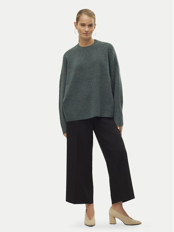 Vero Moda Vero Moda Sweter Boom 10320463 Zielony Loose Fit