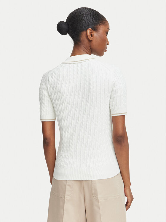 Lacoste Lacoste Polo marškinėliai AF0972 Kreminė Slim Fit