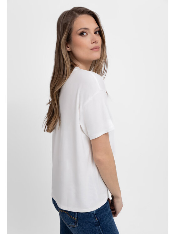 Volcano Volcano T-Shirt T-SUS Biały Regular Fit