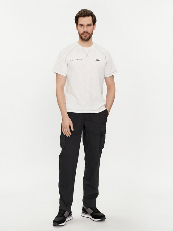 Aeronautica Militare Aeronautica Militare Medžiaginės kelnės 241PA1578CT3244 Pilka Regular Fit
