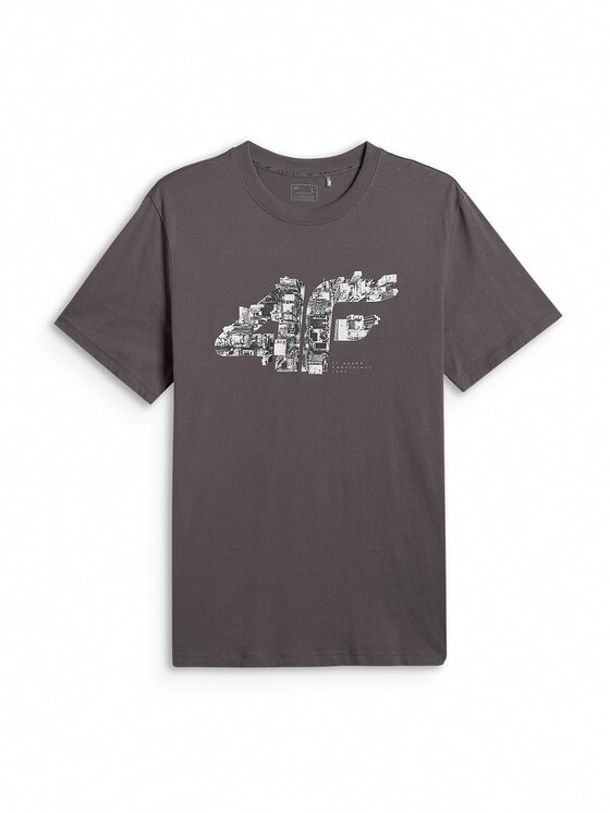 4F 4F T-Shirt CITY Szary Regular Fit