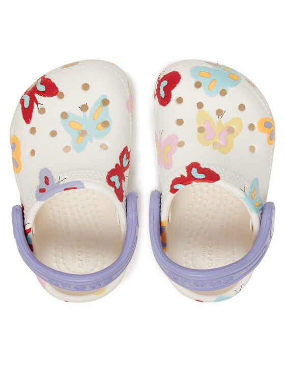 Crocs Crocs Iešļūcenes Classic Butterfly Graphic Clog T 211263 Balts
