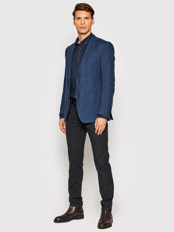 Camicia Perfect Twist 12193092 Blu scuro Slim Fit