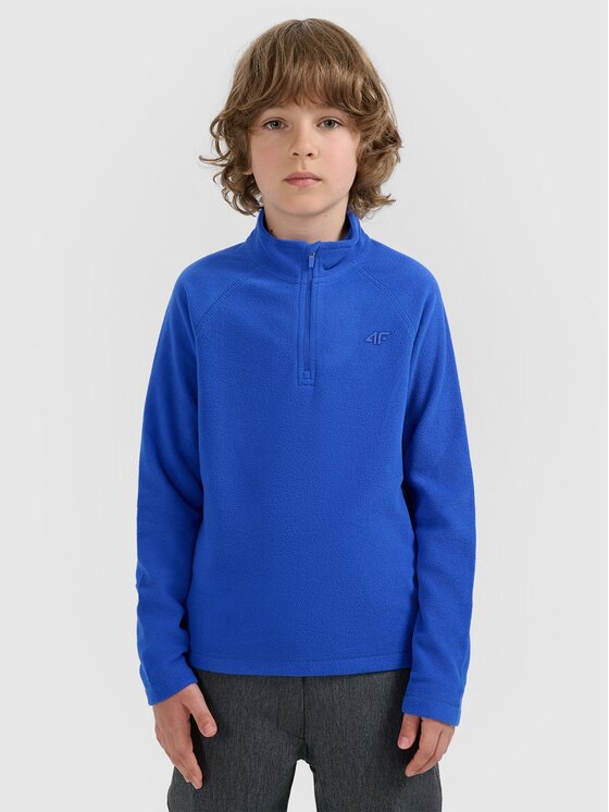 4F 4F Felpa di pile 4FJRAW25UFLEM072-36S Blu Regular Fit