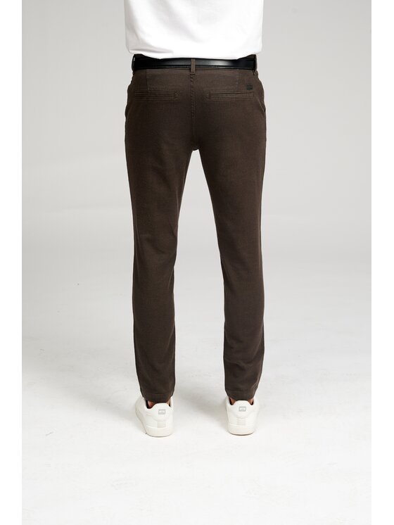 TeeShoppen TeeShoppen Chinosy 'Perform Collection' Brązowy Slim Fit