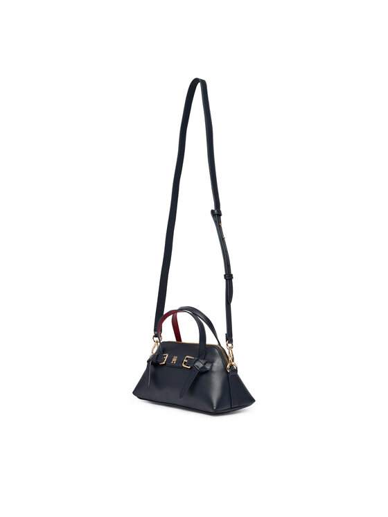 Tommy Hilfiger Tommy Hilfiger Geantă Th Buckle Mini Tote AW0AW19034 Bleumarin