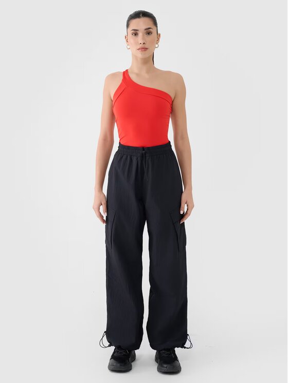 4F 4F Tričko 4FRSS25TSLEF222-62S Červená Slim Fit