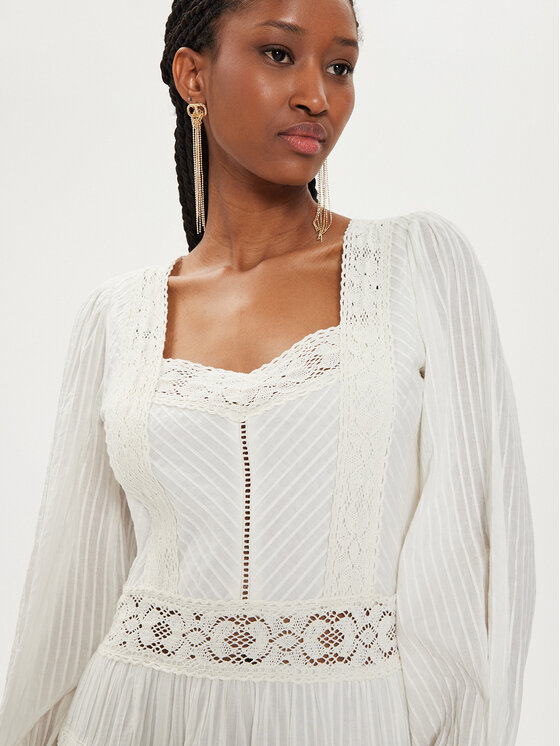 TWINSET TWINSET Sukienka letnia 241TT2033 Écru Regular Fit