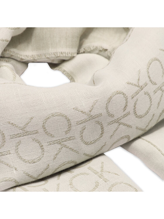 Calvin Klein Calvin Klein Szal Jacquard K60K611738 Écru