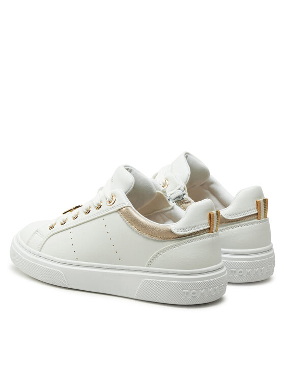 Tommy Hilfiger Tommy Hilfiger Laisvalaikio batai Low Cut Lace-Up Sneaker T3A9-33743-1355 S Balta