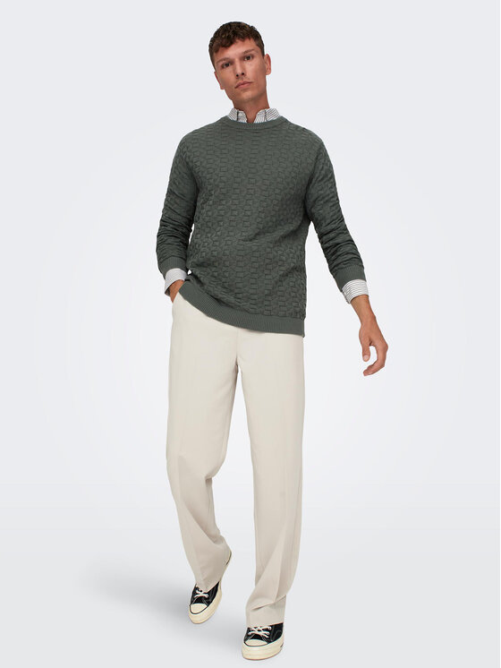 Only & Sons Only & Sons Пуловер 22026559 Сив Regular Fit