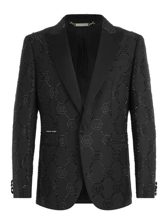 PHILIPP PLEIN PHILIPP PLEIN Marynarka 30731 Czarny Regular Fit
