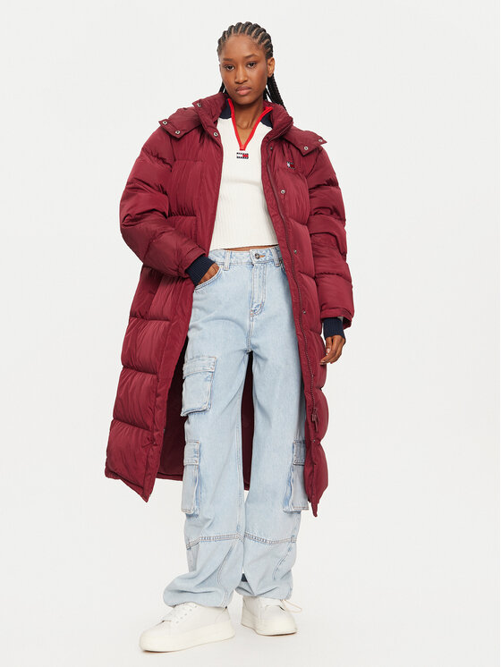 Tommy Jeans Tommy Jeans Pūkinė striukė Alaska DW0DW18860 Vyšninė Regular Fit