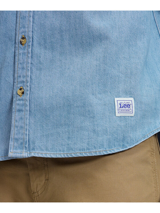 Lee Lee Koszula 112386370 Niebieski Relaxed Fit