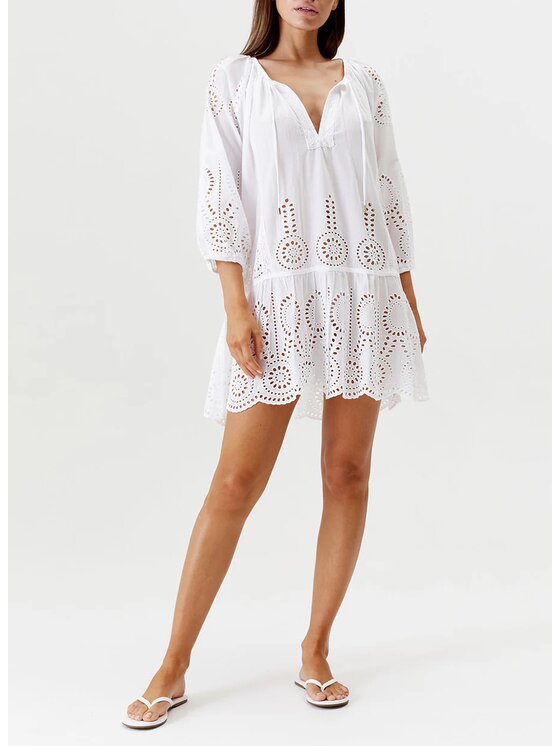 Melissa Odabash Melissa Odabash Sukienka letnia ASCHLEYWHI Biały Comfort Fit