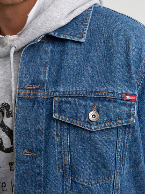 BIG STAR BIG STAR Kurtka jeansowa CARL Niebieski Basic Fit