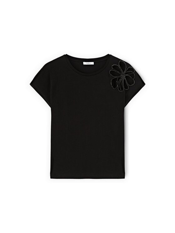 Motivi Motivi T-Shirt G015W003480N033 Czarny Regular Fit