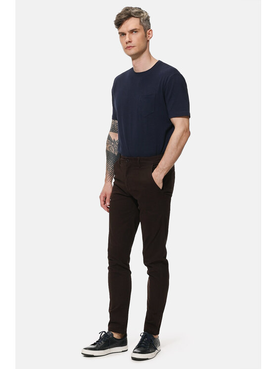Lancerto Lancerto Chinosy Gareth SP082222000004 Brązowy Slim Fit