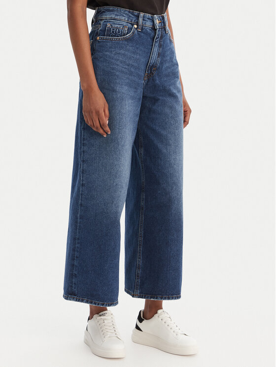HUGO Blugi Geredith 50553175 Albastru Wide Leg
