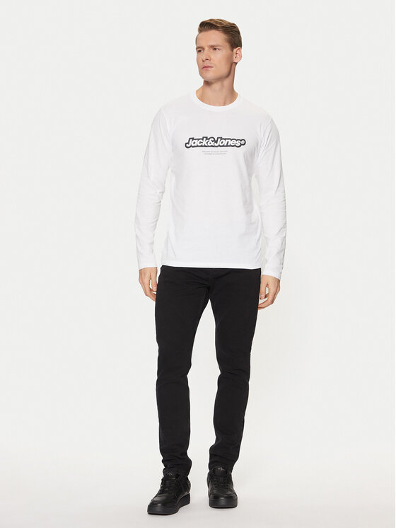 Jack & Jones Jack & Jones Longsleeve Vesterbro 12266419 Biały Relaxed Fit