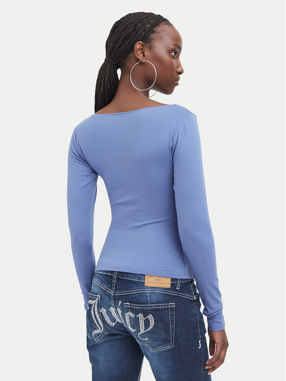 Juicy Couture Juicy Couture Bluză JCWCT226329 Albastru Slim Fit
