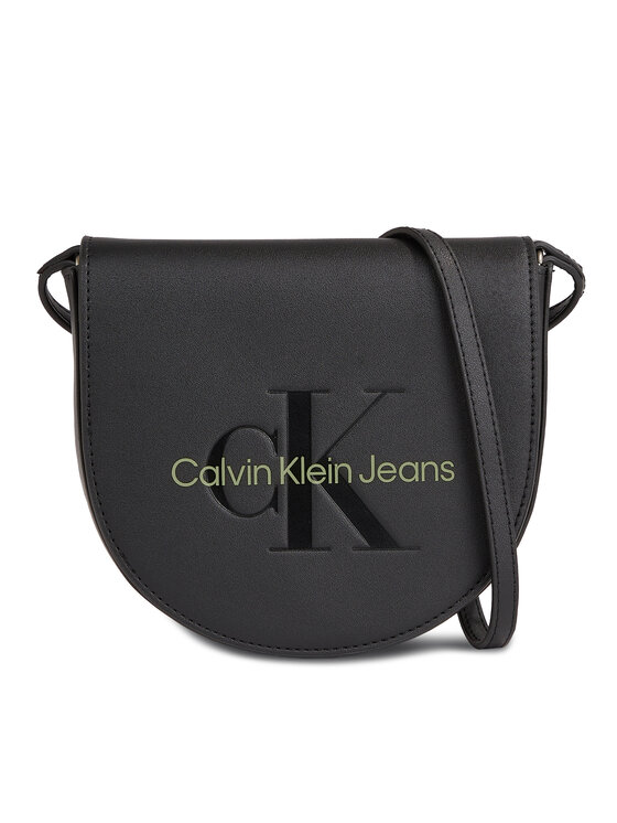 Calvin Klein Jeans Handtasche Sculpted Mini Saddle Bag K60K611966 Schwarz Modivo