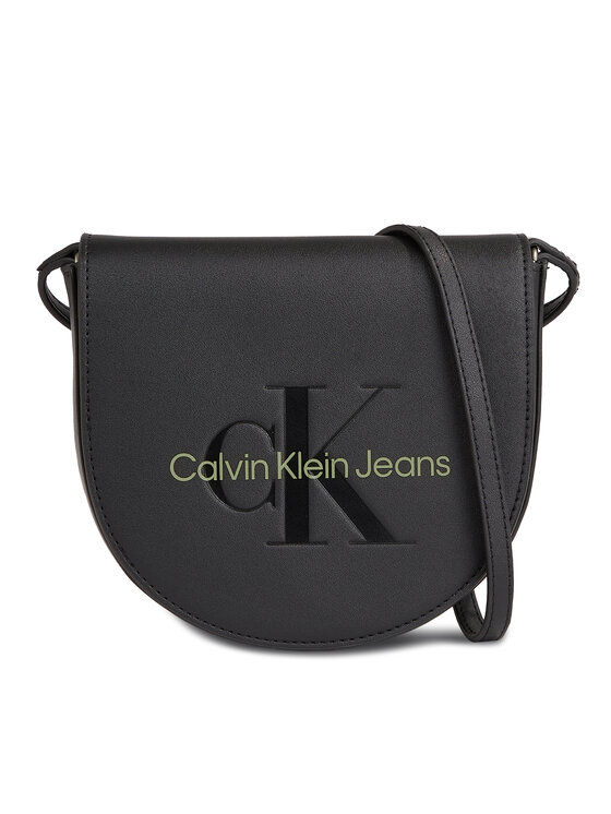 Geantă Calvin Klein Jeans Sculpted Mini Saddle Bag K60K611966 Negru
