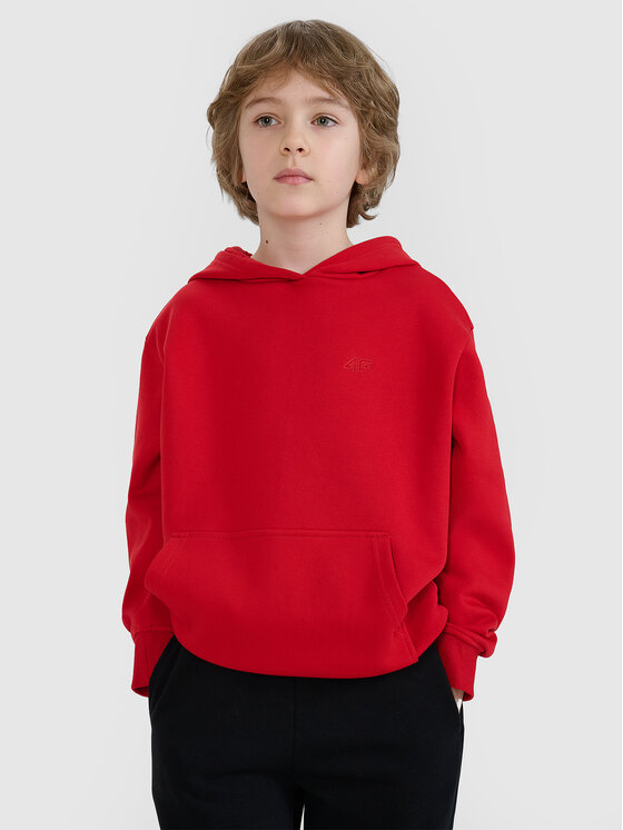 4F 4F Bluza BASIC+ Czerwony Oversize
