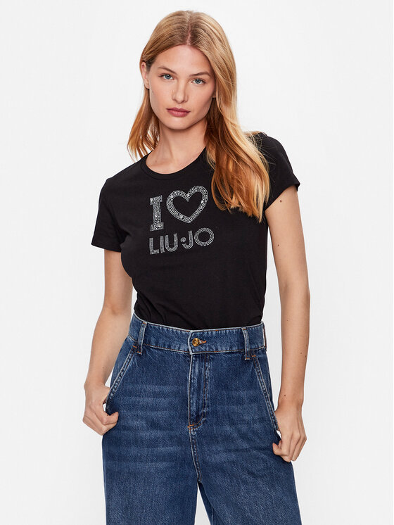 Liu Jo Liu Jo T-Shirt WF3076 JS923 Schwarz Regular Fit