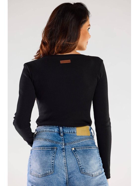 Infinite You Infinite You Blusa M284 Nero Basic Fit