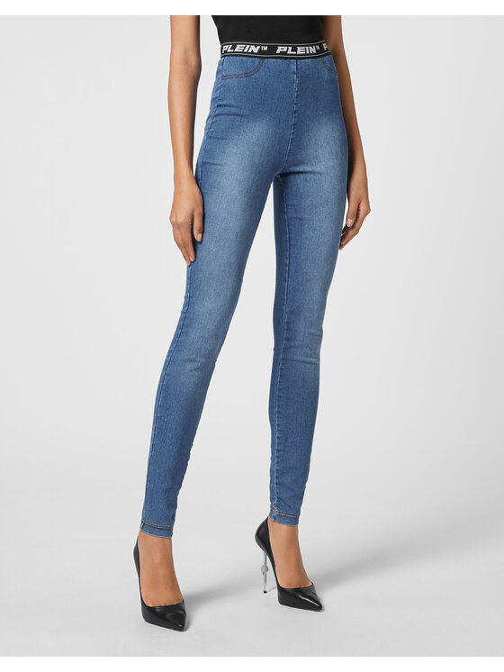 PHILIPP PLEIN PHILIPP PLEIN Jeansy 2369 Světle modrá Jegging Fit
