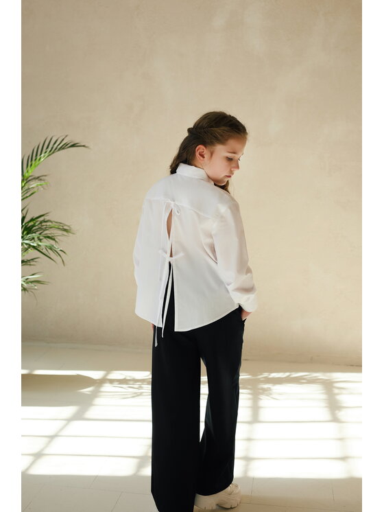 SLY SLY Bluzka 5S-107 Biały Comfortable Fit