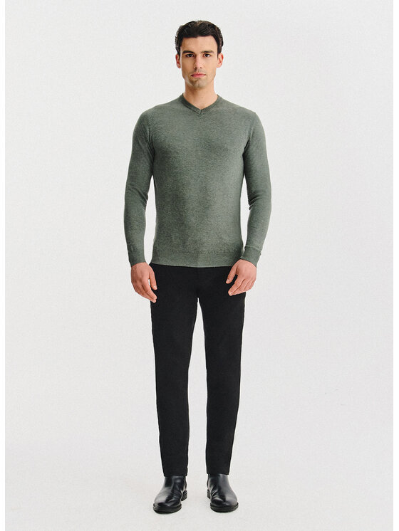 Pako Lorente Pako Lorente Sweter P25WN-2X-034 Zielony Classic Fit