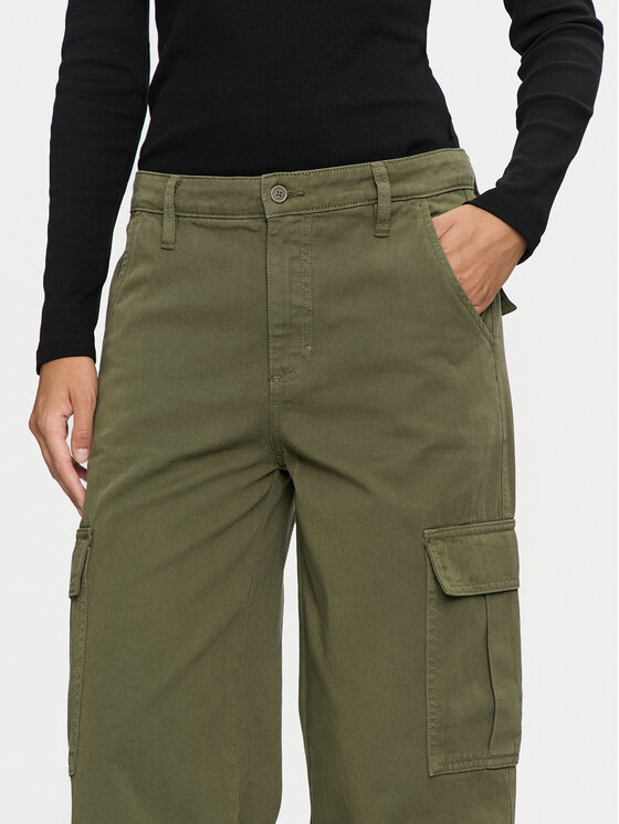 Guess Jeans Guess Jeans Kargo hlače W4YB61 WGCV1 Kaki Relaxed Fit