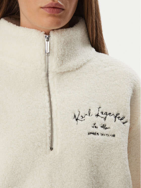 KARL LAGERFELD KARL LAGERFELD Fleece B4W44010 Κρεμ Regular Fit