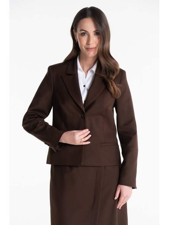 Salme Salme Marynarka Harper Brązowy Regular Fit
