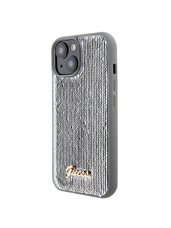 Guess Guess Etui na telefon iPhone 15 Srebrny