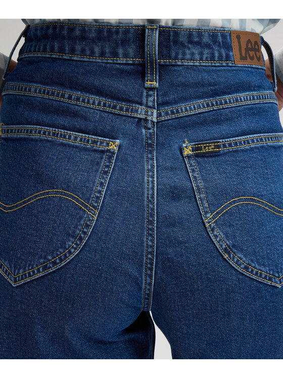Lee Lee Szorty jeansowe Stella Short Niebieski Relaxed Fit