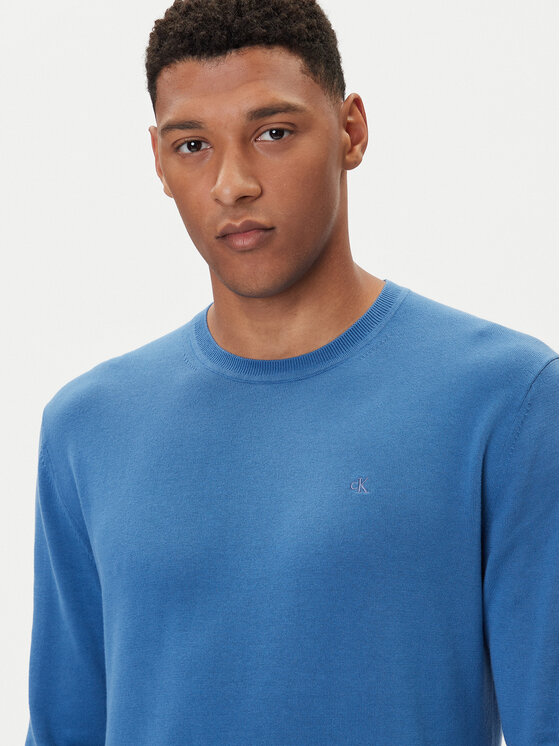 Calvin Klein Calvin Klein Sveter LV040BM343 Modrá Regular Fit