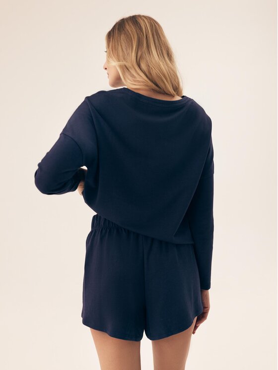 Esotiq Esotiq Komplet bluza i szorty sportowe 42662 Niebieski Regular Fit