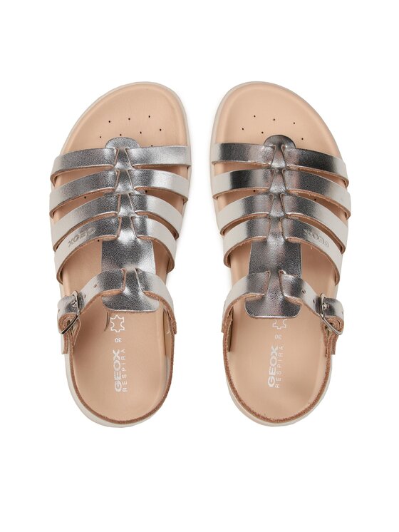 Geox Geox Sandaalid J Sandal Soleima Gir J35GSB 000CF C1007 S Hõbedane