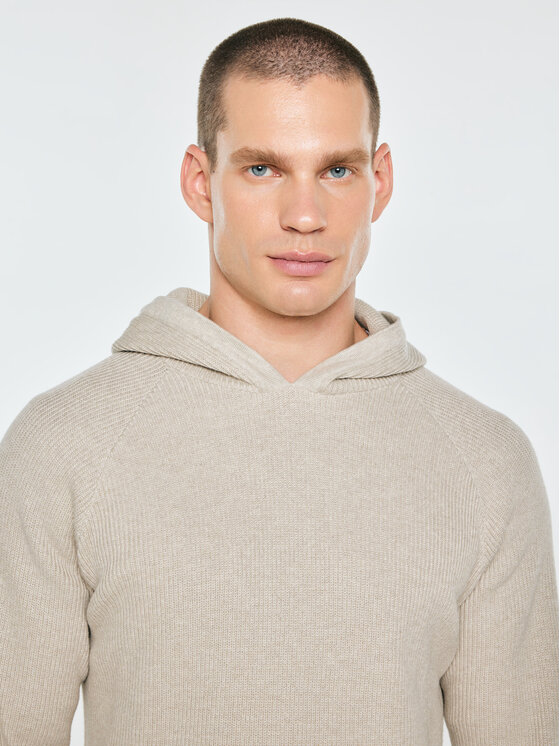 BIG STAR BIG STAR Sweter HOODSON Beżowy Basic Fit