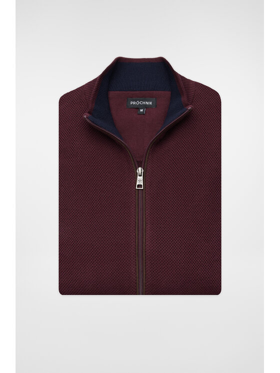 Próchnik Próchnik Kardigan PM11 SW073224000042 Bordowy Regular Fit