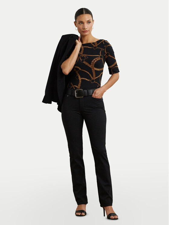 LAUREN RALPH LAUREN LAUREN RALPH LAUREN Bluzka 200971107001 Czarny Slim Fit